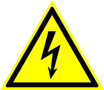 W08 внимание! опасность поражения электрическим током  (пленка, сторона 150 мм) - Знаки безопасности - Предупреждающие знаки - vektorb.ru